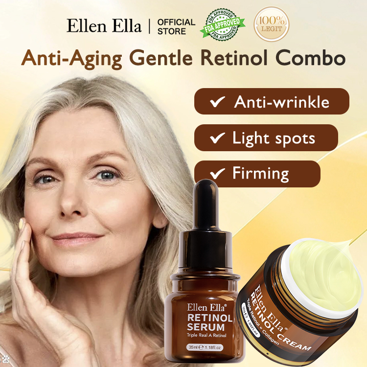 ELLEN ELLA Anti-Aging Triple Retinol Face Cream And Serum